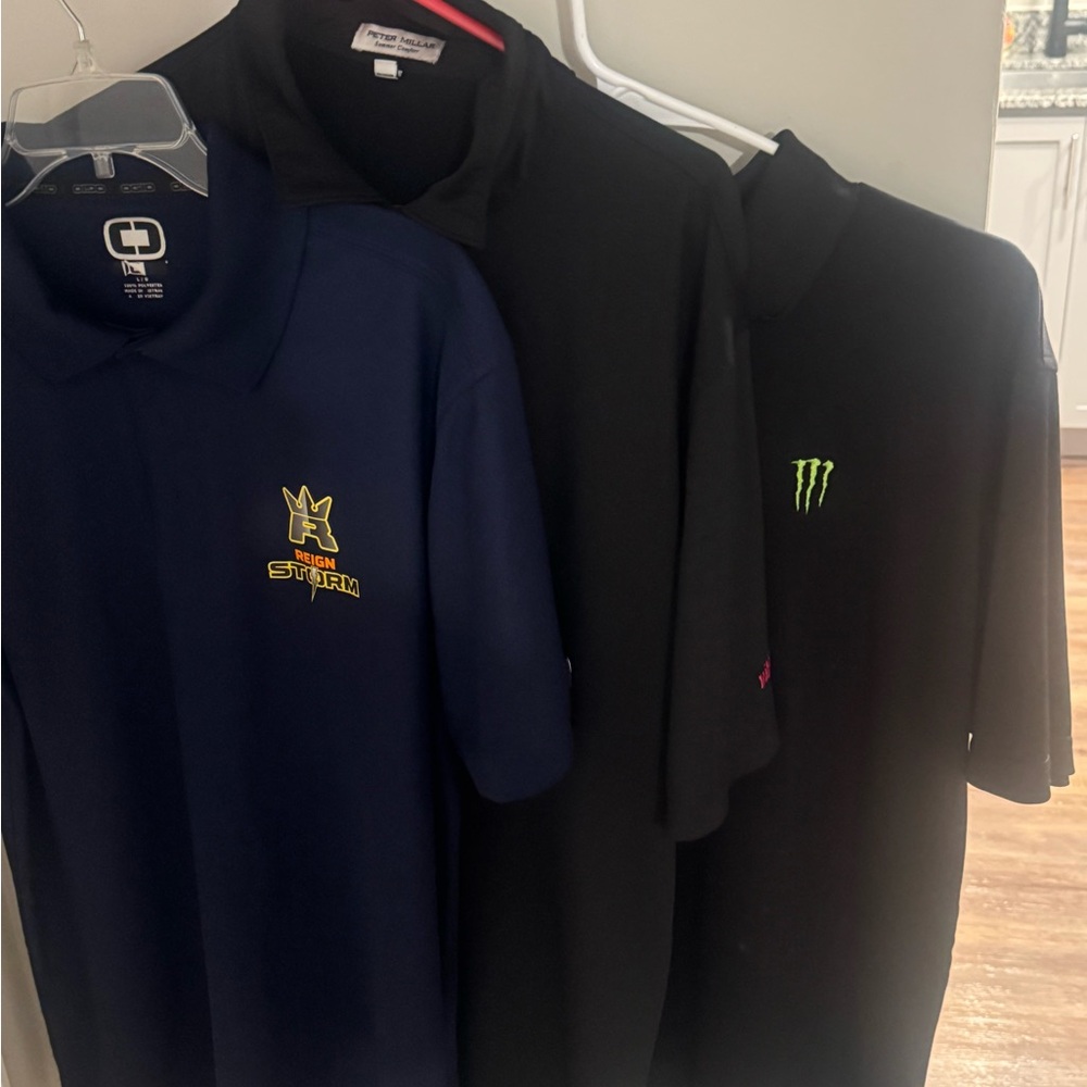 3- Like New Coca-Cola Work Polos
